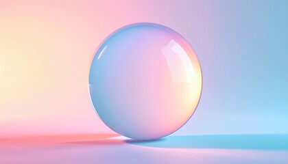 Abstract sphere reflection digital art colorful gradient background 3d environment artistic perspective modern aesthetic