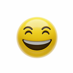 Fototapeta premium Happy Emoji Face 3D Render