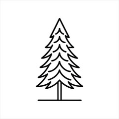 spruce outline line art vector icons