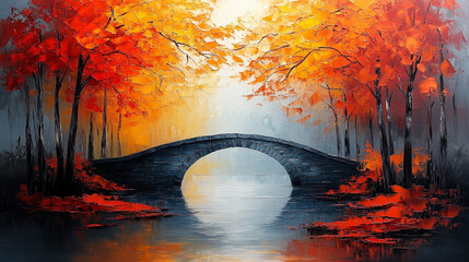 sunset over the river