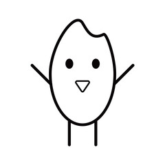 お米キャラクター　笑顔