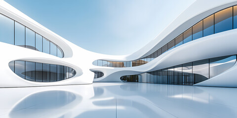 Obraz premium Modern Architectural Design Futuristic Building