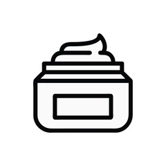 cream jar on white background for web and graphic design