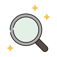 新発見するイメージの虫眼鏡のイラスト