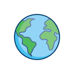 earth on white background for web and graphic design