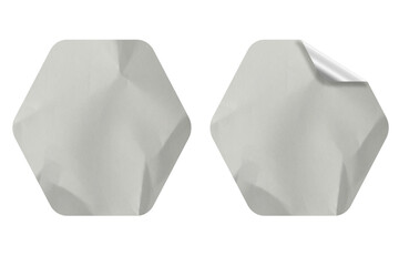 Blank Crumbled Paper Sticker Texture Set