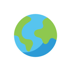 earth on white background for web and graphic design