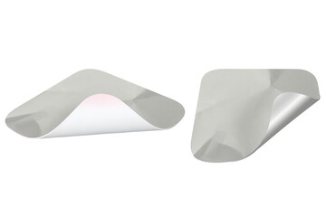 Blank Crumbled Paper Sticker Texture Set