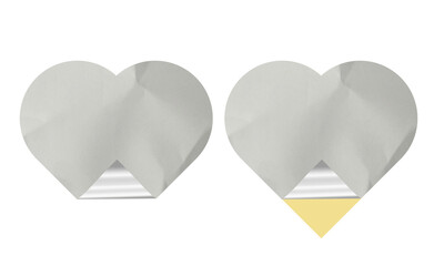 Blank Crumbled Paper Sticker Texture Set