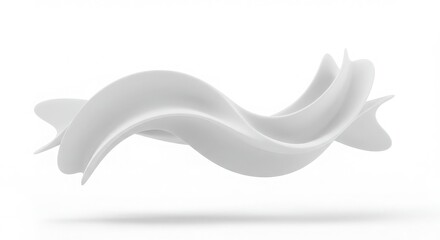 Obraz premium 3D geometric white background shape wave backgrounds curve