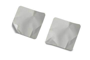 Blank Crumbled Paper Sticker Texture Set