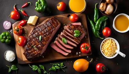 Delicious Sliced Roast with Side Dishes