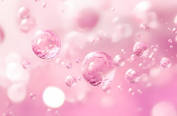 Floating Pink Bubbles in Soft Focus