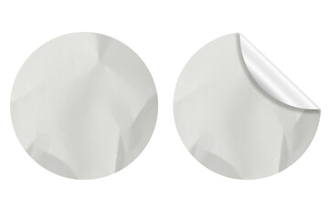 Blank Crumbled Paper Sticker Texture Set