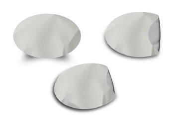 Blank Crumbled Paper Sticker Texture Set