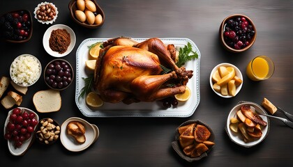 Roasted Turkey Feast with Side Dishes