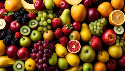 A Colorful Array of Fresh Fruits