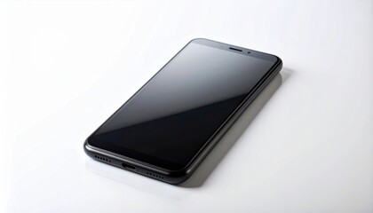 Mobile device close-up modern workspace product photography minimalistic setting top-down view technology innovation