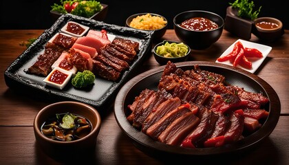 A Delicious Spread of Barbecued Meats
