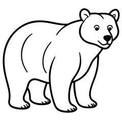 Geometric Bear Line Drawing