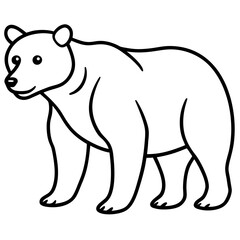 Fototapeta premium Geometric Bear Line Drawing