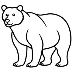 Geometric Bear Line Drawing
