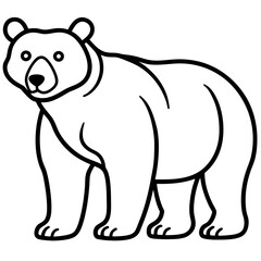 Geometric Bear Line Drawing