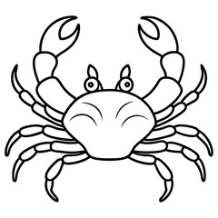 Simple Crab Illustration in a Single Line