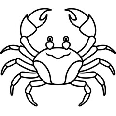 Simple Crab Illustration in a Single Line