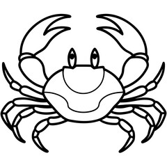 Simple Crab Illustration in a Single Line