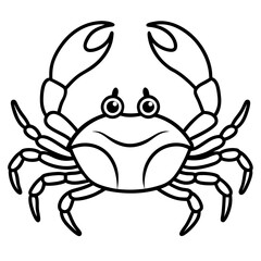 Simple Crab Illustration in a Single Line