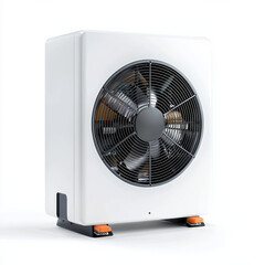 Fototapeta premium Energy efficient geothermal heat pump for residential use white background