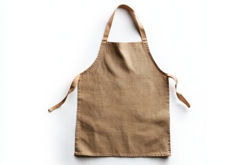 A brown apron on a surface