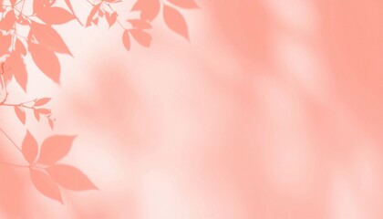 Fototapeta premium Elegant autumn leaves silhouette serene natural environment soft background peaceful atmosphere visual art concept