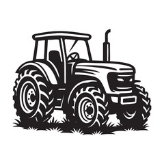 tractor farm vector logo illustration