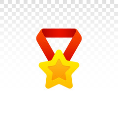 Medal icon. Award icon. Military reward. Star icon. Game art. Game Medal. Achievement badge. Winner's trophy icon. Symbol victory. Reward badge. First place. Quality mark. Champion. Award badge.