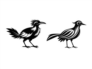 weaverbird sihouette black vector bundle
