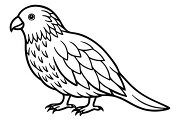 Fototapeta premium Kestrel Silhouette Sketch