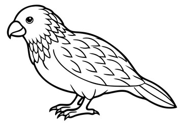 Fototapeta premium Kestrel Silhouette Sketch