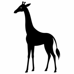 Graceful Giraffe Silhouette Design