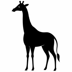 Obraz premium Graceful Giraffe Silhouette Design