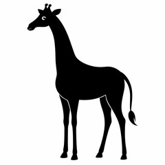 Graceful Giraffe Silhouette Design