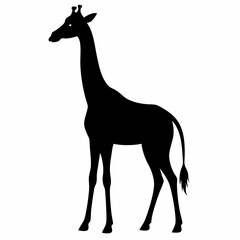 Graceful Giraffe Silhouette Design