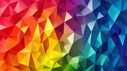 Abstract mosaic of vibrant facets, a symphony of kaleidoscopic colors and geometric precision