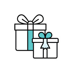 gift box gift giving holiday present on white background for web and graphic design