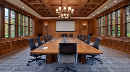 Shared workstations arranged around wide common tables