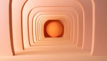 Fototapeta premium Exploring abstract art concepts with circular forms in a minimalist environment indoor perspective