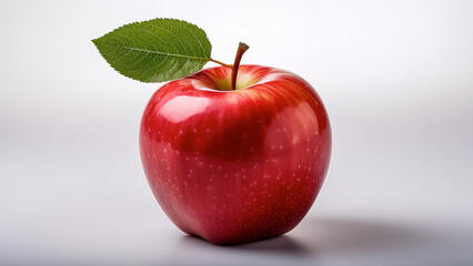 Fresh Red Apple Isolated on White Background
