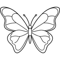 Single-Line Butterfly Vector Design