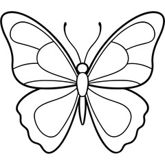 Single-Line Butterfly Vector Design